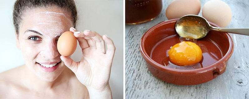 Egg masks for skin rejuvenation